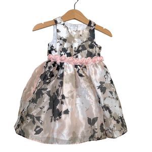 MARMELLATA Baby Girl Empire Waist Fancy Floral Lined Dress Size 12M